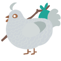 (unnamed), a mist and silver chicken with a lace pattern