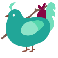 Hurrikale, a turquoise and mint chicken
