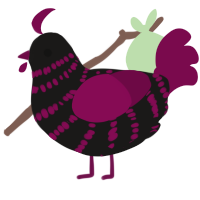(unnamed), a sable and wine chicken with a bar pattern