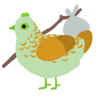 (unnamed), a gluppy and ochre chicken with a half-lace pattern