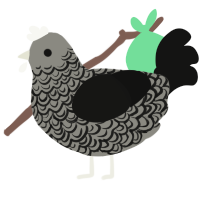 (unnamed), a ash and black chicken with a double-lace pattern
