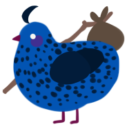 (unnamed), a ultramarine and tumblr chicken with a speckle pattern