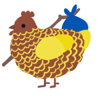 Butterbread, a russet and yellow chicken with a lace pattern