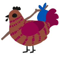 (unnamed), a russet and maroon chicken with a bar pattern