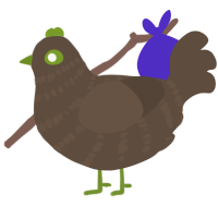 Keewee, a bark chicken with a bar pattern