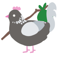 (unnamed), a grey and mist chicken with a neck-speckle pattern