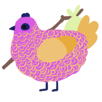(unnamed), a orchid and honey chicken with a double-lace pattern