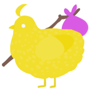 Firecracker, a yellow chicken with a speckle pattern