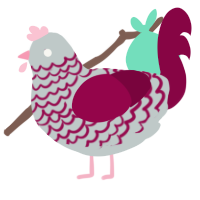 (unnamed), a silver and maroon chicken with a lace pattern