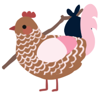 (unnamed), a brown and rose chicken with a lace pattern
