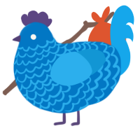 32130, a sapphire and sky chicken with a lace pattern