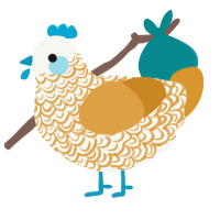 (unnamed), a white and orange chicken with a double-lace pattern