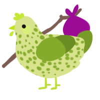 (unnamed), a lemon and chartreuse chicken with a speckle pattern