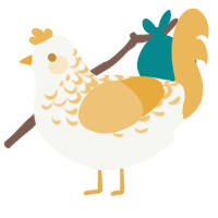 Honey Lace, a white and honey chicken with a half-lace pattern
