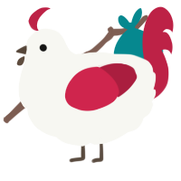 Raspberry Pi, a white and crimson chicken