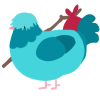 (unnamed), a aqua and sea chicken with a head pattern