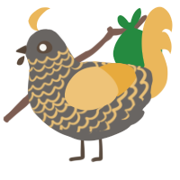 Traffic, a grey and honey chicken with a lace pattern