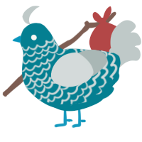 (unnamed), a sea and silver chicken with a lace pattern