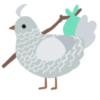 Ghost, a silver and mist chicken with a lace pattern
