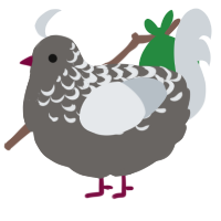 (unnamed), a grey and mist chicken with a half-lace pattern