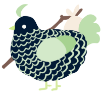 Microbe, a tumblr and gluppy chicken with a lace pattern