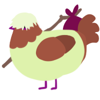 ugly, a apple and russet chicken with a head pattern
