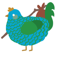 (unnamed), a cerulean and viridian chicken with a lace pattern