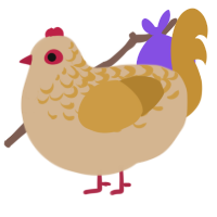 Pork floss bun, a beige and gold chicken with a half-lace pattern