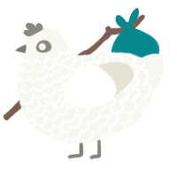 (unnamed), a white chicken with a lace pattern