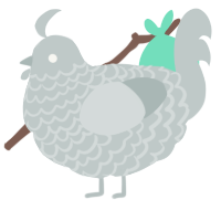 silver 1mod, a silver chicken with a lace pattern