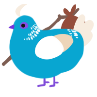 (unnamed), a cerulean and cream chicken with a neck-band pattern