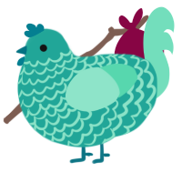 uranium toothpaste, a turquoise and mint chicken with a lace pattern