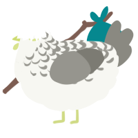 Limestone, a white and ash chicken with a half-lace pattern