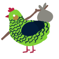 Desert Cactus, a grass and tumblr chicken with a lace pattern
