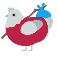 Crimson, a crimson and silver chicken with a head pattern