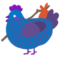 (unnamed), a sapphire and overcast chicken with a lace pattern