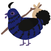 (unnamed), a navy and black chicken with a bar pattern