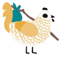 (unnamed), a white and honey chicken with a lace pattern