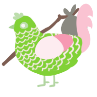 (unnamed), a grass and rose chicken with a lace pattern