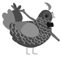 Dorothy, a maroon and ash chicken with a lace pattern