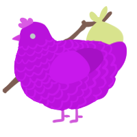 Barro Tal Vez, a amethyst chicken with a lace pattern