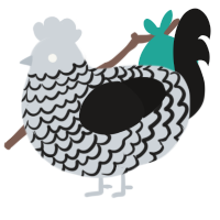 (unnamed), a mist and sable chicken with a lace pattern
