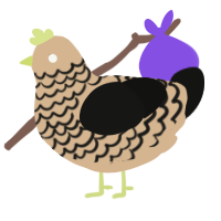 (unnamed), a beige and black chicken with a lace pattern