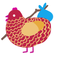 rocket punch, a crimson and honey chicken with a lace pattern