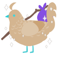 Dorian, a beige chicken with a half-lace pattern