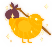 Nugget, a orange chicken with a bar pattern