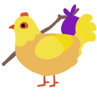 (unnamed), a honey and yellow chicken with a head pattern
