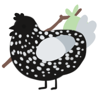 (unnamed), a sable and mist chicken with a speckle pattern