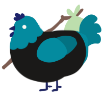 Emo Miku, a sable and sea chicken with a head pattern