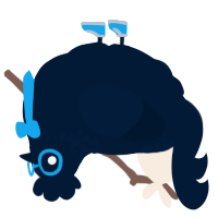 Nightblogger, a tumblr chicken with a neck-speckle pattern